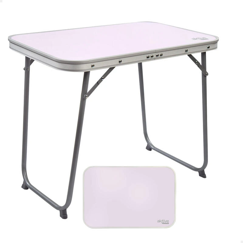 AKTIVE - Table Pliante Avec Poignée De Transport. Table De Camping 60x40x50 Cm 1 AKTIVE - Table Pliante Avec Poignée De Transport. Table De Camping 60x40x50 Cm
