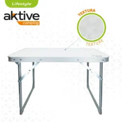 AKTIVE - Table Pliante . Table Basse Blanche En Aluminium - 40x60x40 Cm -Camping Fournitures Boutique aktive table pliante table basse blanche en aluminium 40x60x40 cm 2