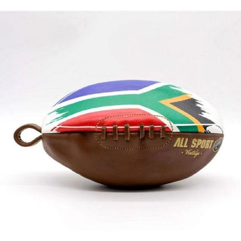 ALL SPORT VINTAGE - Trousse De Toilette Rugby - Marron Et Drapeau Sud Africain. 1 ALL SPORT VINTAGE - Trousse De Toilette Rugby - Marron Et Drapeau Sud Africain.