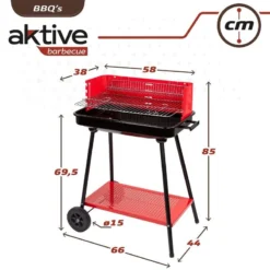 Barbecue Portable Au Charbon De Bois Pour 4 Niveaux Aktive -Camping Fournitures Boutique barbecue portable au charbon de bois pour 4 niveaux aktive 5