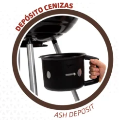 Barbecue Portable Rond Au Charbon De Bois Avec Couvercle Aktive -Camping Fournitures Boutique barbecue portable rond au charbon de bois avec couvercle aktive 4