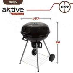 Barbecue Portable Rond Au Charbon De Bois Avec Couvercle Aktive -Camping Fournitures Boutique barbecue portable rond au charbon de bois avec couvercle aktive 6