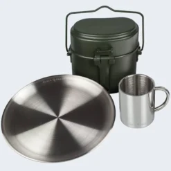 Batterie De Cuisine De Camping, Assiette Plate Et Tasse Isotherme Set -Camping Fournitures Boutique batterie de cuisine de camping assiette plate et tasse isotherme set 2