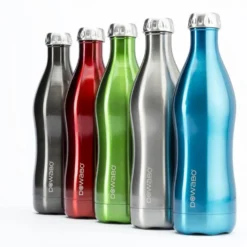 Bouteille Isotherme Double Paroi Collection Metallic - 750 Ml - Bleu -Camping Fournitures Boutique bouteille isotherme double paroi collection metallic 750 ml bleu 3