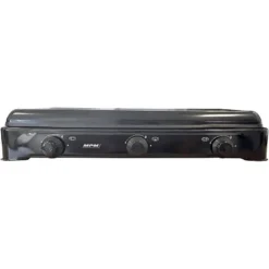 MPM Cuisinière à Gaz Portable Pour Le Camping Avec 3 Feux Couvercle Smile -Camping Fournitures Boutique cuisiniere a gaz portable pour le camping avec 3 feux couvercle smile 2