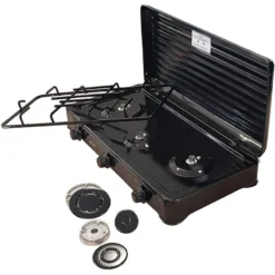 MPM Cuisinière à Gaz Portable Pour Le Camping Avec 3 Feux Couvercle Smile -Camping Fournitures Boutique cuisiniere a gaz portable pour le camping avec 3 feux couvercle smile 6