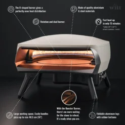 Four à Pizza WITT ETNA Modèle Rotante - Gris FR -Camping Fournitures Boutique four a pizza witt etna modele rotante gris fr 5