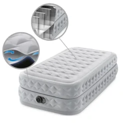 Intex Matelas Gonflable - 1-Person - 99 X 191 X 51 Cm - Gris -Camping Fournitures Boutique intex matelas gonflable 1 person 99 x 191 x 51 cm gris 4