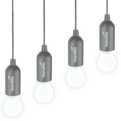 Lampe De Camping Narvik | Set De 4 Lampes LED, Pull Light, à Piles