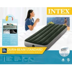 Matelas Gonflable - Intex Prestige Downy -1 Personne - 76x191x25 Cm (BxLxH) -Camping Fournitures Boutique matelas gonflable intex prestige downy 1 personne 76x191x25 cm bxlxh 4