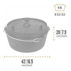 Petromax Dutch Oven FT12-12QT - Sans Pieds 7 Petromax Dutch Oven FT12-12QT - Sans Pieds -Camping Fournitures Boutique petromax dutch oven ft12 12qt sans pieds 2