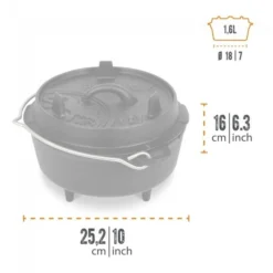 Petromax Dutch Oven FT3-3QT - Avec Pieds -Camping Fournitures Boutique petromax dutch oven ft3 3qt avec pieds 3