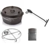 Petromax Dutch Oven FT6-6QT (Sans Pieds) Set - Poêle + Levier De Couvercle +