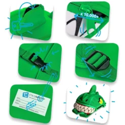 Sac à Dos Pour Enfants | Dragon Vert | Crazy Safety | Testé Et Certifié -Camping Fournitures Boutique sac a dos pour enfants dragon vert crazy safety teste et certifie 2