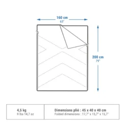 Quechua SAC DE COUCHAGE POUR LE CAMPING - ARPENAZ 10° COTON DOUBLE - 2 PERSONNES -Camping Fournitures Boutique sac de couchage pour le camping arpenaz 10 coton double 2 personnes 1