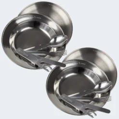 Set Couverts De Camping Et Assiette Creuse & Plate | 2 Personnes -Camping Fournitures Boutique set couverts de camping et assiette creuse and plate 2 personnes 2