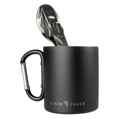 Set De Couverts De Camping & Tasse Thermique Ă Mousqueton | 1 Personne