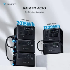 Station Électrique Portable BLUETTI AC60+B80+PV120 Pour Camping -Camping Fournitures Boutique station electrique portable bluetti ac60b80pv120 pour camping 5