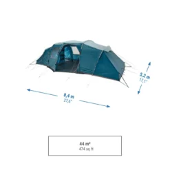 Quechua Tente à Arceaux De Camping - Arpenaz 8.4 - 8 Personnes - 4 Chambres -Camping Fournitures Boutique tente a arceaux de camping arpenaz 84 8 personnes 4 chambres 2