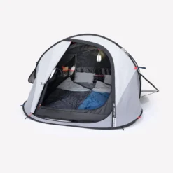Quechua Tente De Camping - 2 SECONDS - 2 Places - Fresh & Black -Camping Fournitures Boutique tente de camping 2 seconds 2 places fresh and black 3