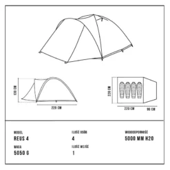 Tente De Camping - Alpinus REUS 4 - 4 Places -Camping Fournitures Boutique tente de camping alpinus reus 4 4 places 2