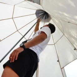 Tente De Camping Tipii - 6 Personnes - Hauteur 2,50m - Moustiquaire - Beige/Gris -Camping Fournitures Boutique tente de camping tipii 6 personnes hauteur 250m moustiquaire beigegris 2