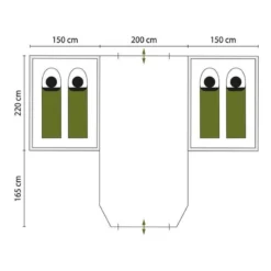 Tente Dôme Hammerfest 4 Plus - Camping - 2 Cabines - 4 Personnes - 2 Entrées -Camping Fournitures Boutique tente dome hammerfest 4 plus camping 2 cabines 4 personnes 2 entrees 6