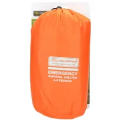 HIGHLANDER Tente D'urgence Abri De Survie 4-5 Personnes - Orange -Camping Fournitures Boutique tente durgence abri de survie 4 5 personnes orange 4