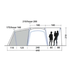 Tente Gonflable Outwell Oakdale 5PA -Camping Fournitures Boutique tente gonflable outwell oakdale 5pa 3