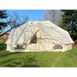 Tente Tipi En Coton - Freya - 12 Personnes - 6 X 4 M – 3m Hauteur - Moustiquaire -Camping Fournitures Boutique tente tipi en coton freya 12 personnes 6 x 4 m 3m hauteur moustiquaire 2